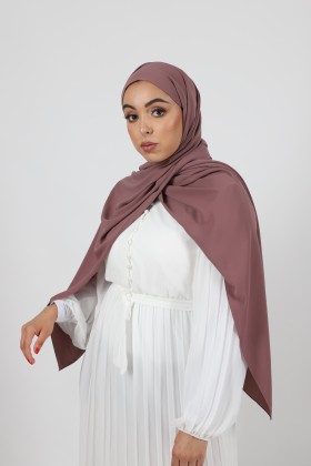 Medina silk hijab purple color for veiled woman