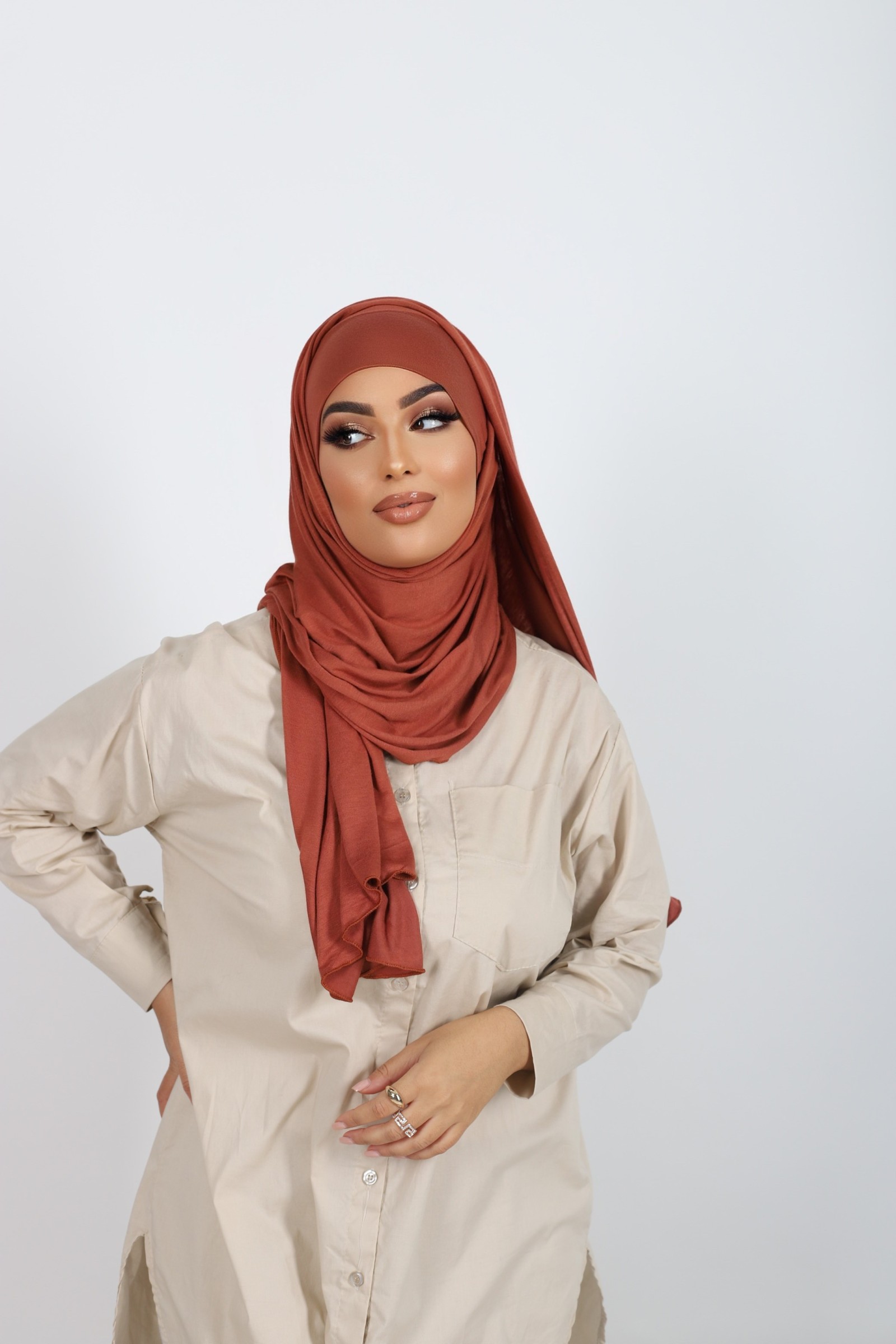 Hijab a enfiler rouille