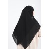 Hijab mousseline plissé