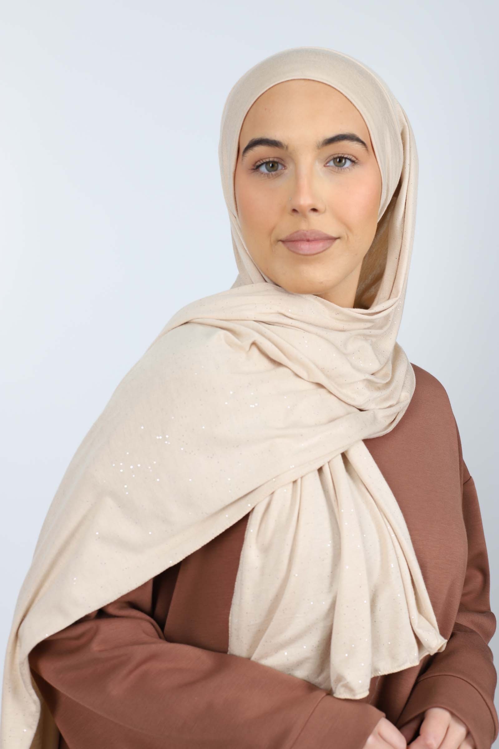 Hijab à enfiler pailleté