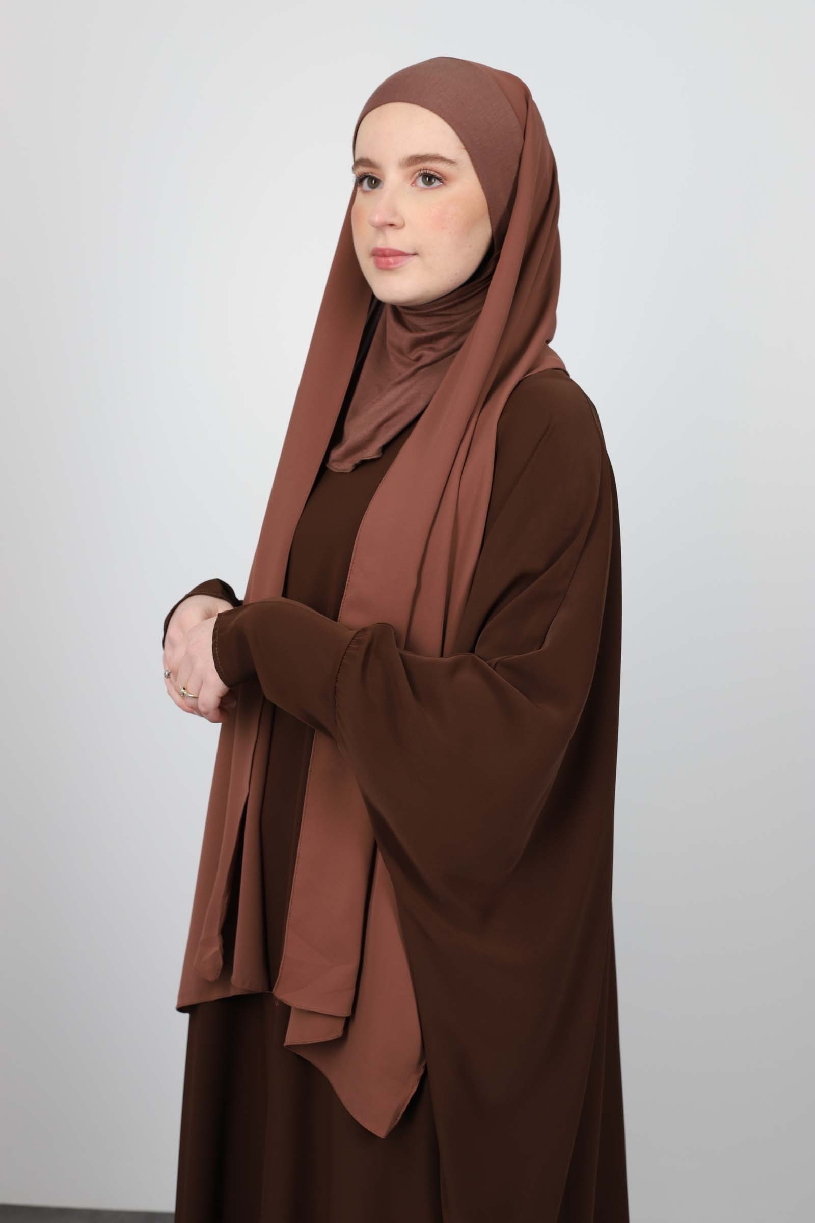 Hijab silk hood of medina, hijab to put on