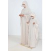 Inexpensive prayer abaya for girls with integrated hood