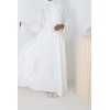 Abaya Dubai Maya brodé blanc