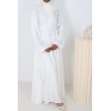 Abaya Dubai Maya brodé blanc