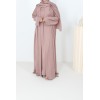 Abaya Dubai Basma 3 pièces violine