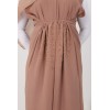 Abaya Dubai Zayna 3 pieces camel