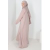 Abaya Dubaï Zayna 3 pièces lilas