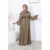 Abaya satin kaki