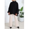 Oversized jumper with puff sleeves