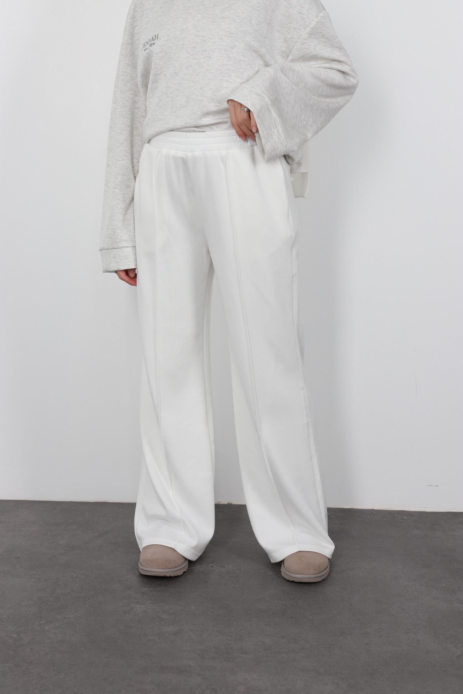 White casual pants