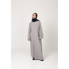 Long gray abaya for modest Muslim women 2024