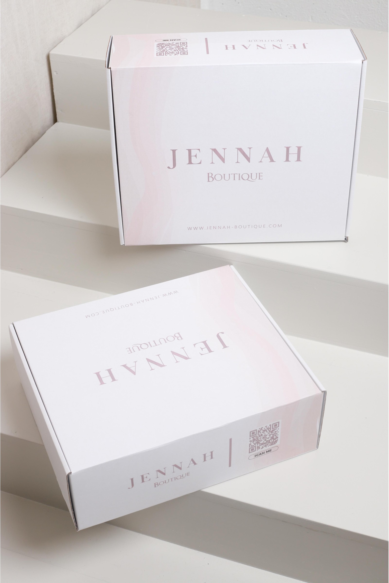 White theme gift box for Ramadan with Medina silk hijab