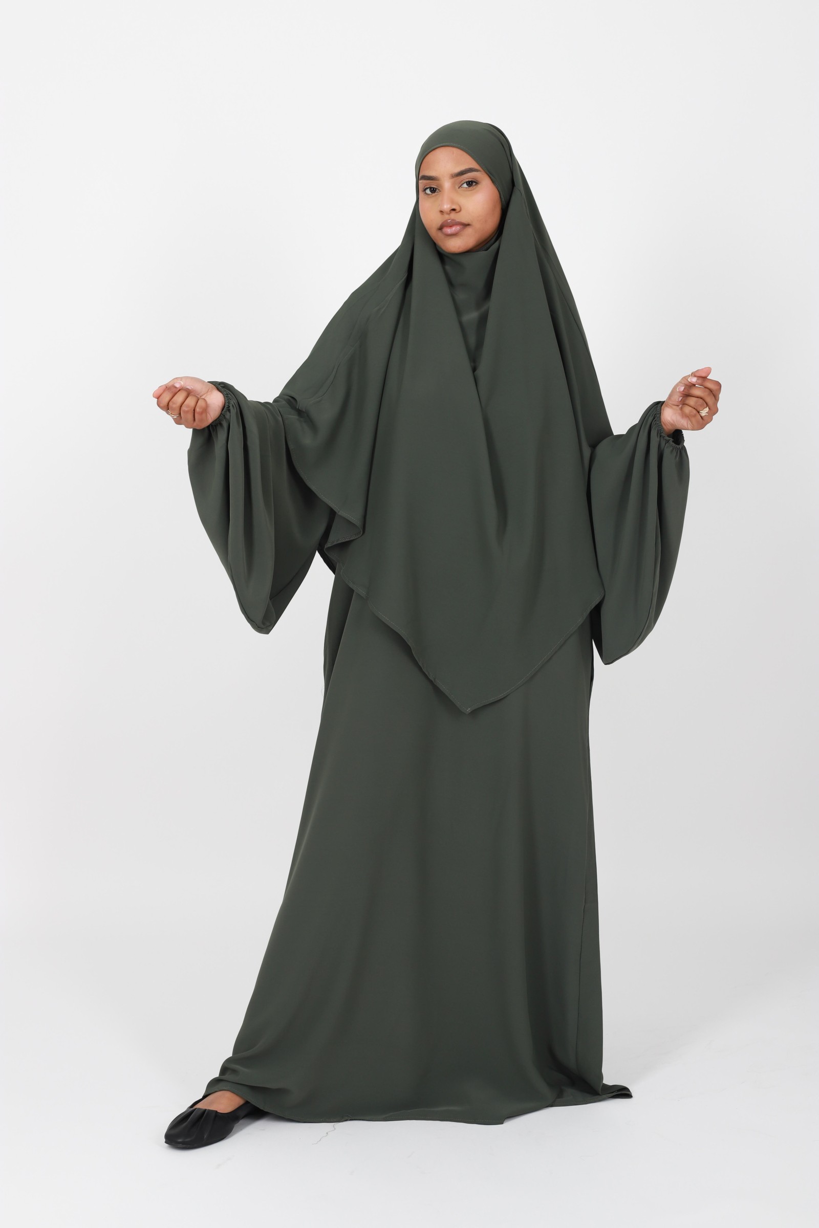 Muslim Women Overhead Prayer Dress One piece Jilbab Hijab Islamic garment  Khima | eBay