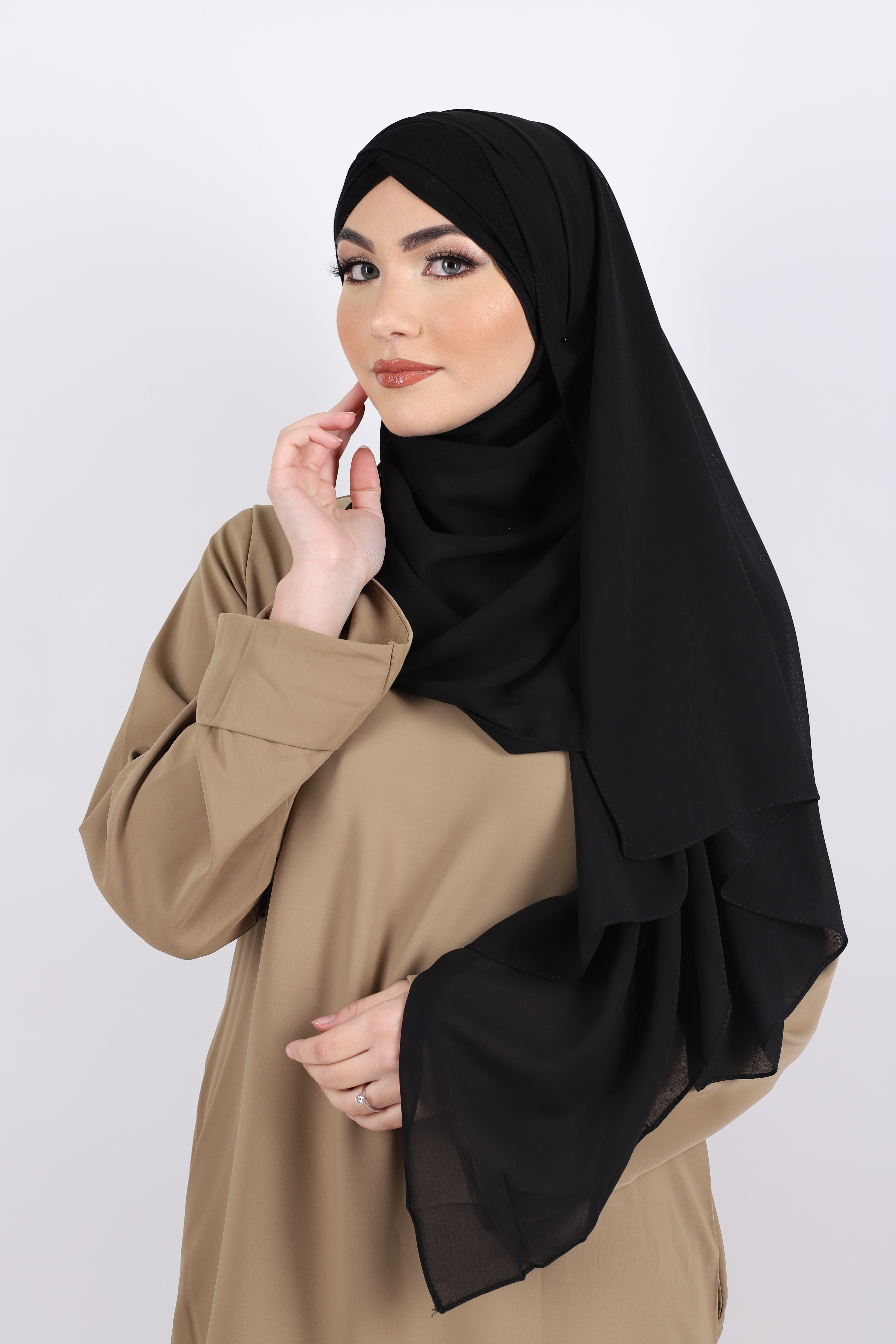 Hijab a enfiler bonnet noir