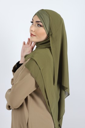 Hijab a enfiler bonnet olive