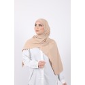 Hijab enfilable beige