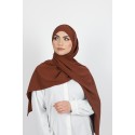 Hijab enfilable marron